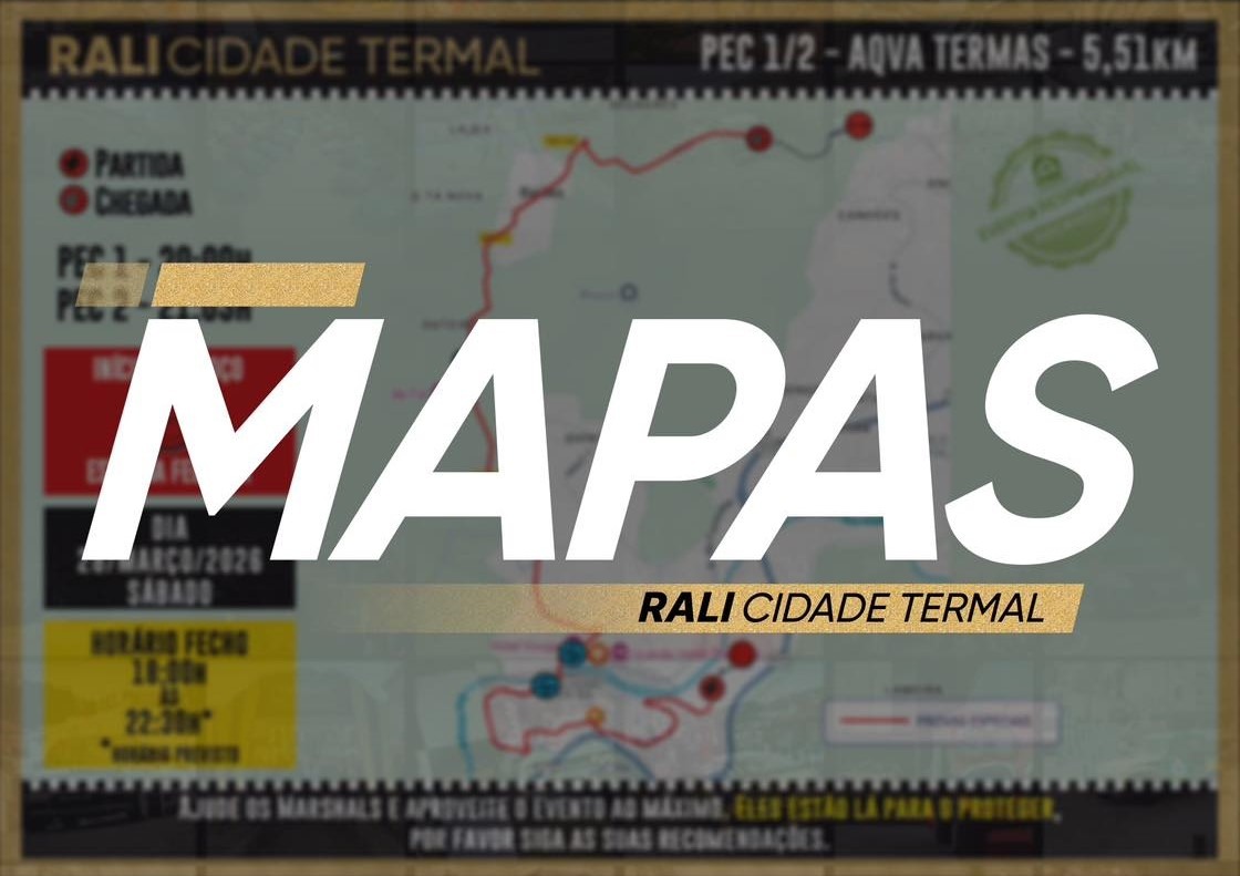 Read more about the article Mapa do Rali Cidade Termal 2026 Já Está Disponível